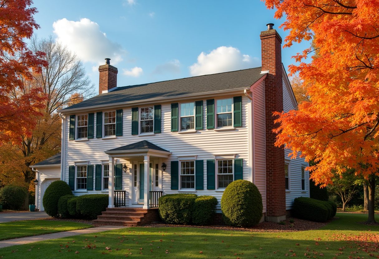 Two-storey home with a restored brick chimney — Maple Valley